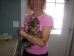 July 28th - Here's mom holding him.