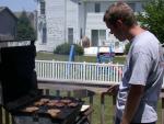 Aaron grilling out.