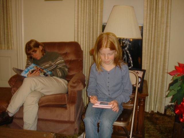 Gretchen, Megan, and her Pink DS.