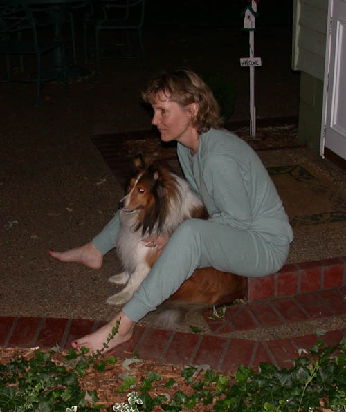Mom and Strider, when first got his underbelly lights working.