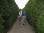 Mom and Dad in the hedge maze after the awesome rehearsal.