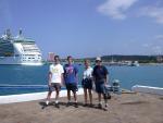 Here we are before returning to the ship.  My dad is wearing shorts.