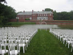 This is accross from the mansion and was set up for another wedding at 3:00 PM the same day as us.