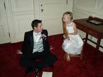 Bryan talking with one of our flower girls - Sorry I'm not sure if it is you Lilly or Grace!