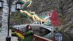 A crazy dragon.  There were like 5 escalators to get to the top.