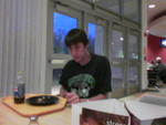 Bryan at Thompson cafeteria.  Must have visited for some CSA thing.