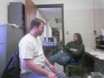 Hanging out with Aaron and Brian in our CS101 Office.