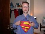 Jeremy as Clark Kent.  (Cool costume)