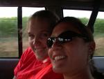 Laura and Rebecca in the jeep.  Not aware of the dangers ahead.