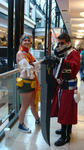 Yuna and Auron from FF X.