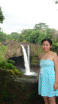 Here's Helen at Rainbow Falls in Hilo.