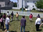 Team Building = Throw water ballons at each other.