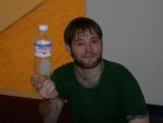 What does Brian Layman need after walleyball?  Aberfoyle water, baby.