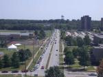 My last move in day.  The line was crazy long for all the freshmen going to Thompson.