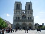The facade of Notre Dame.
